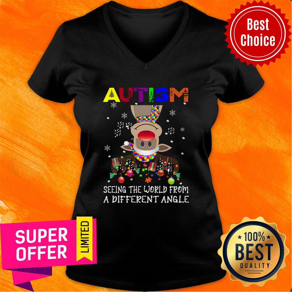 Autism Reindeer Seeing The World From A Different Angle Shirt - Image 3