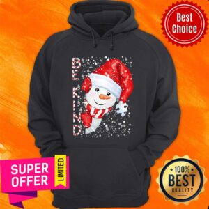 Alternative view of Be Kind Snowman Christmas Shirt