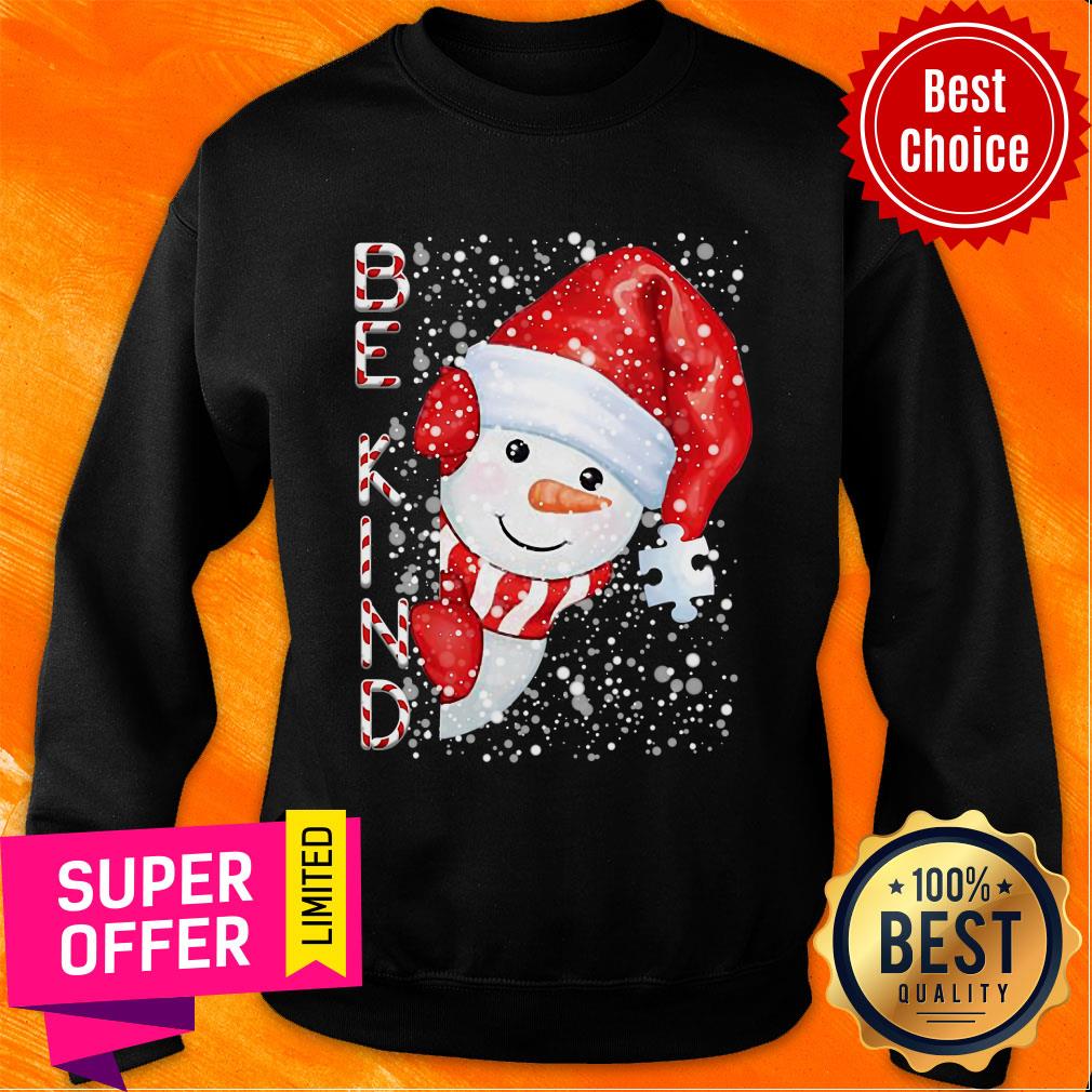 Be Kind Snowman Christmas Shirt - Image 5