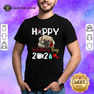 Funny Tibetan Spaniel Happy Valentines Day With Toilet Paper 2021 Shirt