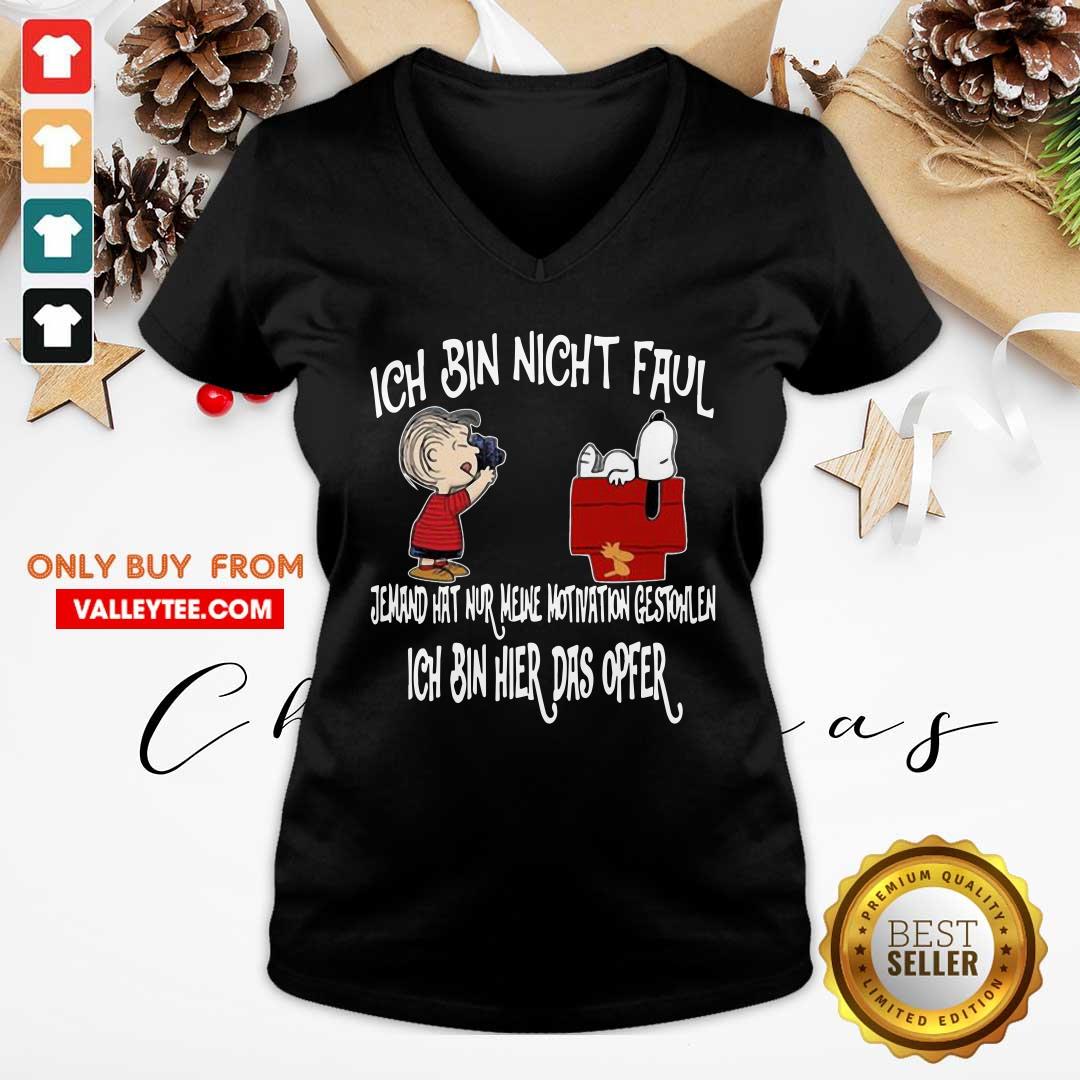 Great Snoopy And Charlie Brown Ich Bin Nicht Faul Ich Bin Hier Das Opfer Shirt - Image 5