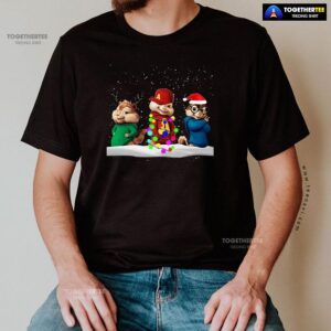 Alternative view of The Chipmunks With Lights Christmas T-Shirt