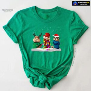 The Chipmunks With Lights Christmas T-Shirt