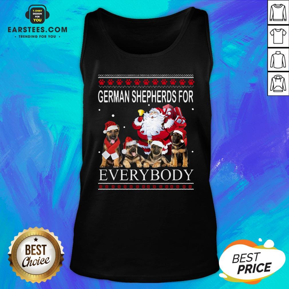 Pretty German Shepherds For Everybody Santa Claus Ugly Christmas Shirt - Image 4