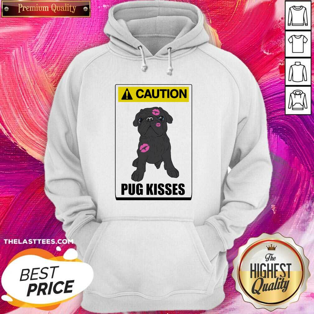 Official Caution Pug Kisses Shirt - Image 5