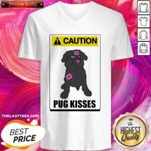 Alternative view of Official Caution Pug Kisses Shirt