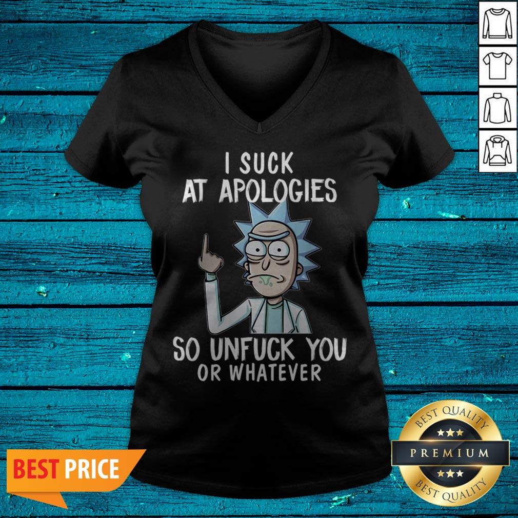 Rick And Morty Ai Suck At Apologies So Unfuck You Or Whatever Shirt - Image 4
