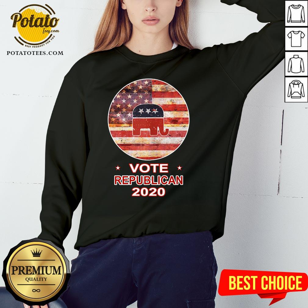 Good Vote Republican 2020 US Flag Shirt - Image 4