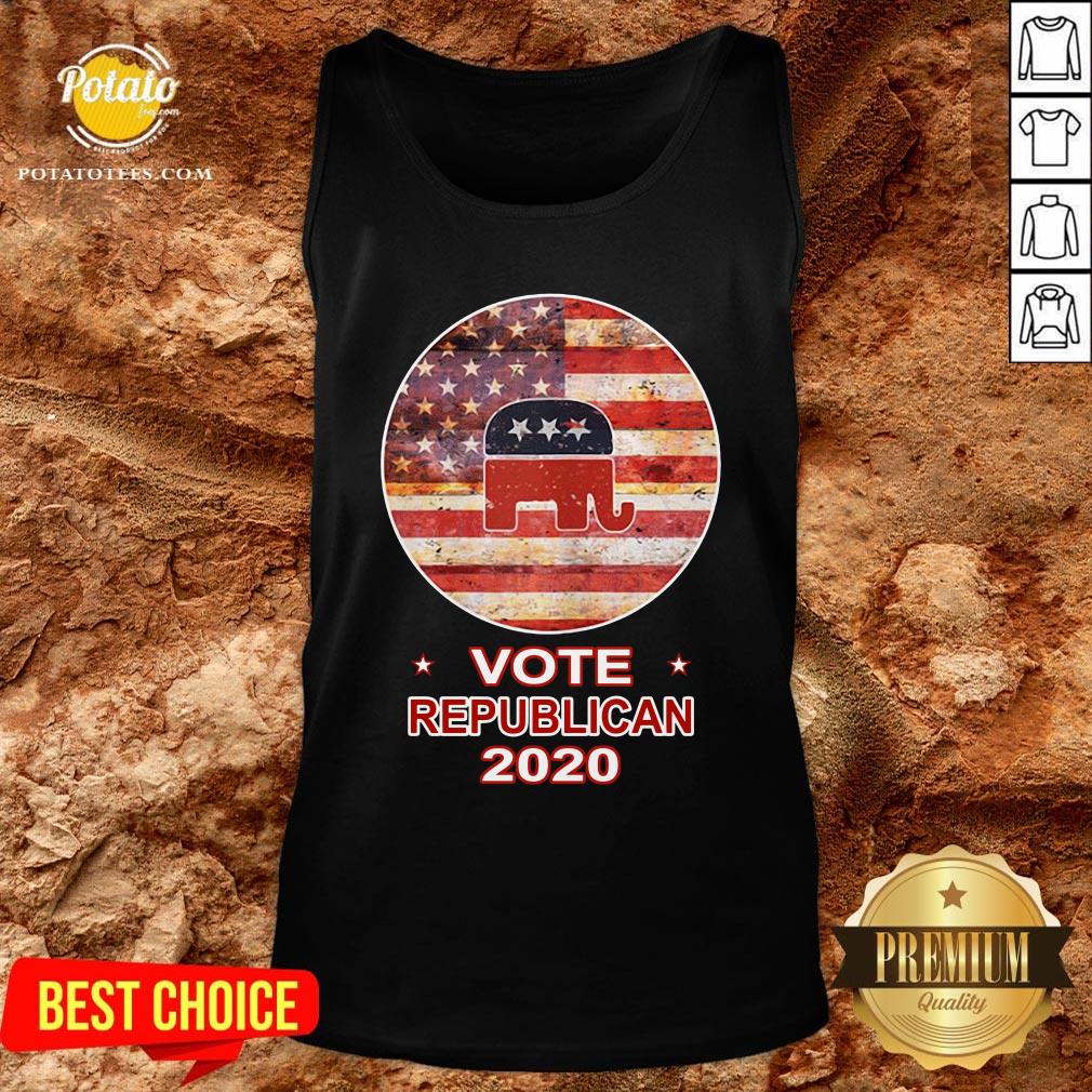 Good Vote Republican 2020 US Flag Shirt - Image 3