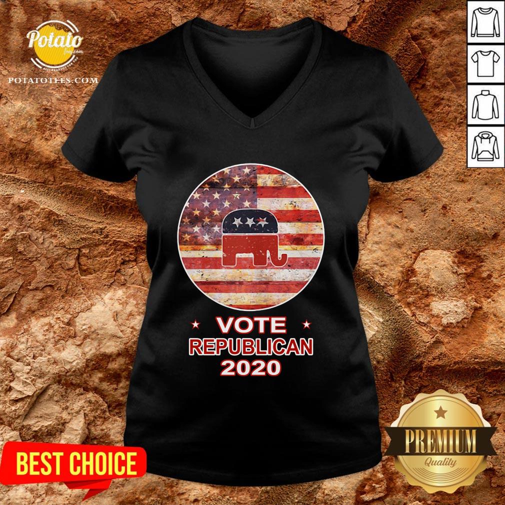 Good Vote Republican 2020 US Flag Shirt - Image 2