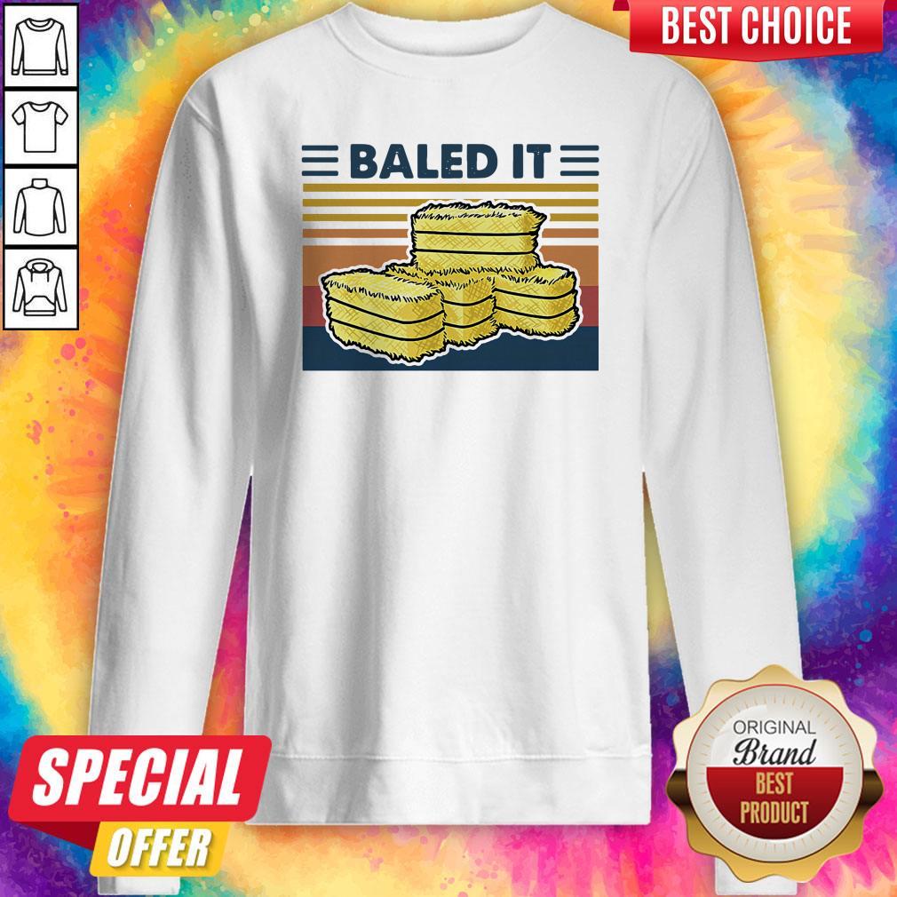 Official Farmer Baled It Vintage Retro Shirt - Image 5
