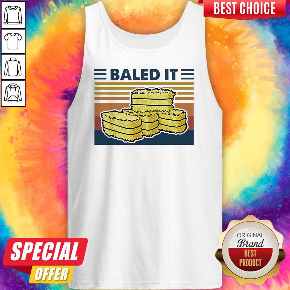 Official Farmer Baled It Vintage Retro Shirt - Image 4