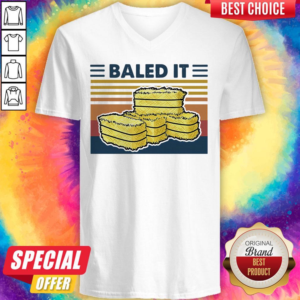 Official Farmer Baled It Vintage Retro Shirt - Image 3