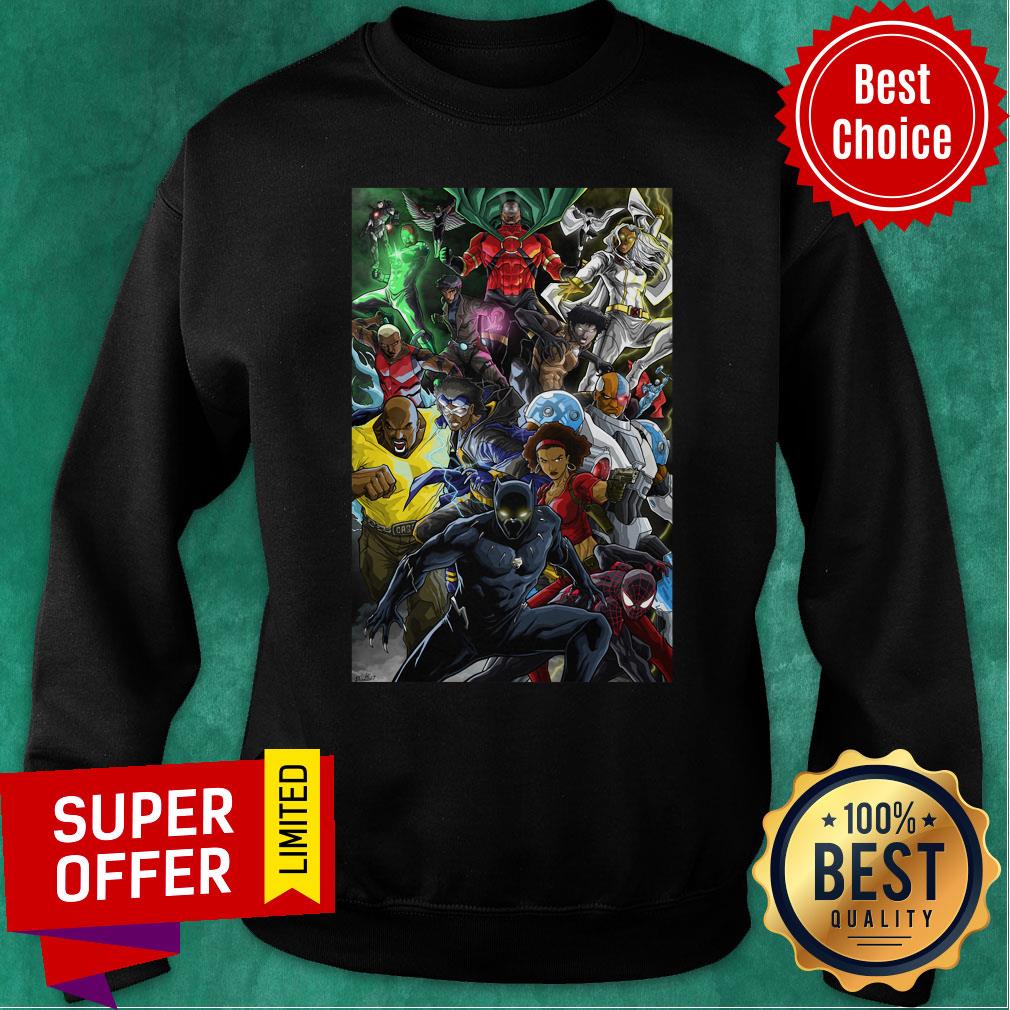 Awesome Black Superheroes Shirt - Image 5