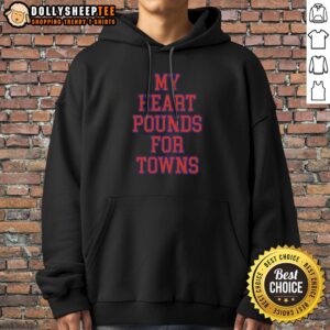 Alternative view of Original Karl Anthony Towns New York Knicks NBA My Heart Pounds For Towns Shirt