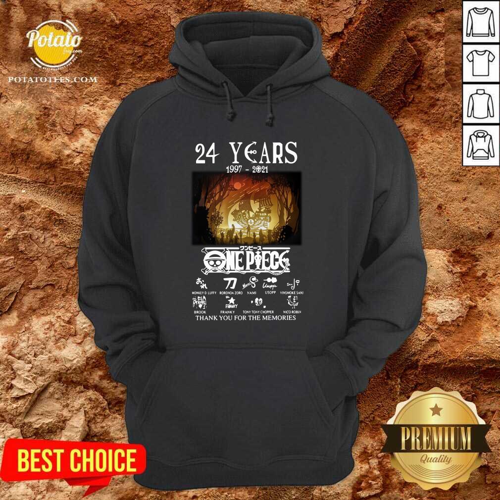 Funny 24 Years 1997 2021 One Piece Signatures Thank You For The Memories Shirt - Image 5