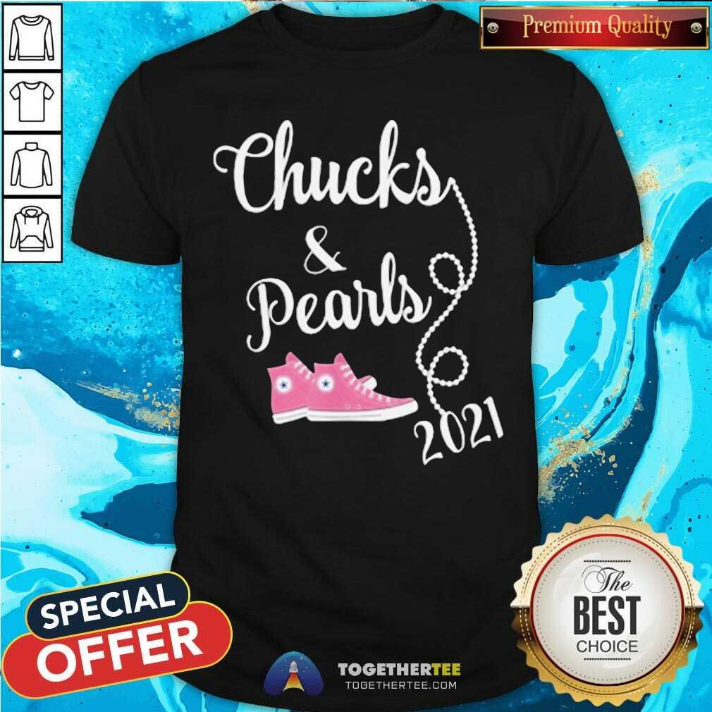 Perfect Converse Sneakers Chucks And Pearls 2021 Kamala Harris Shirt