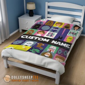 Alternative view of Hot Cute Official Star Wars Characters Cartoon Cute Customized Blanket