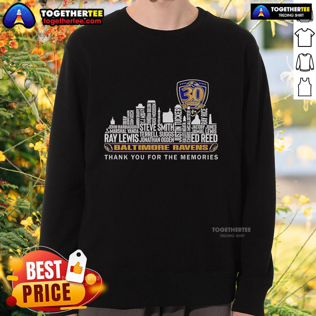 Original Baltimore Ravens 30 Seasons Thank You For The Memories T-Shirt - Image 5