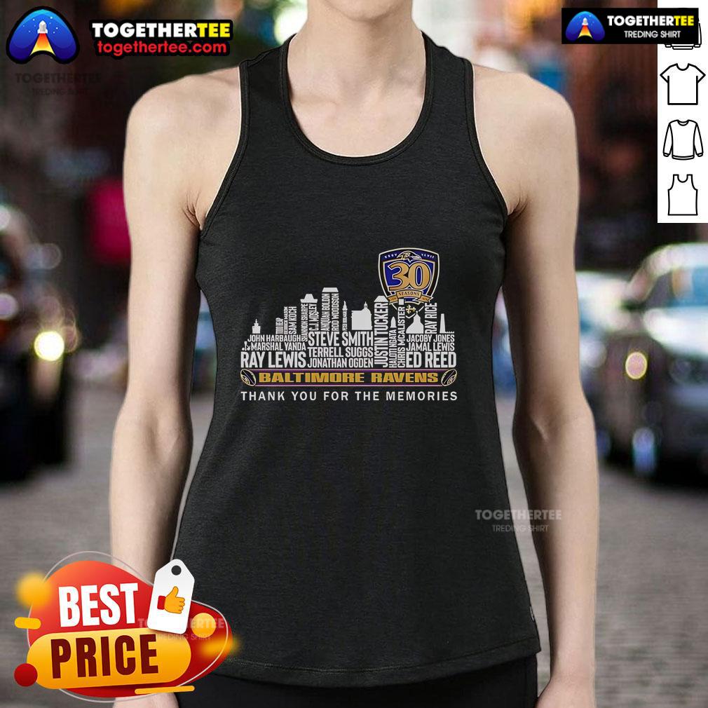 Original Baltimore Ravens 30 Seasons Thank You For The Memories T-Shirt - Image 4