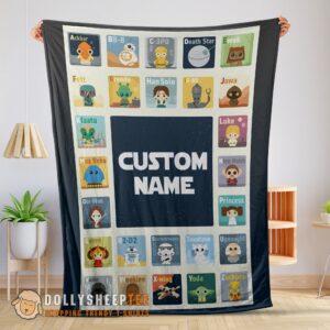 Hot Cute Official Star Wars Chibi Character Blanket Fleece Customized Blanket
