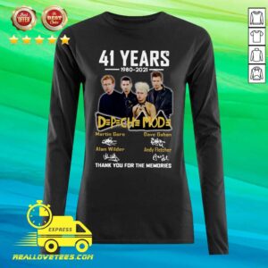Alternative view of Funny 41 Years 1980 2021 D P CH MOD Thank You For The Memories Signatures Shirt