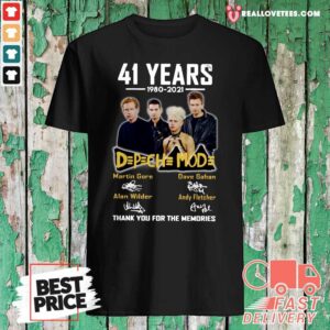 Funny 41 Years 1980 2021 D P CH MOD Thank You For The Memories Signatures Shirt
