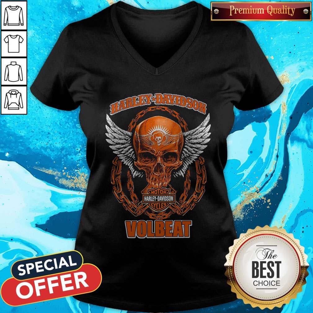 Pretty Skull Motor Harley Davidson Cycles Volbeat Shirt - Image 2