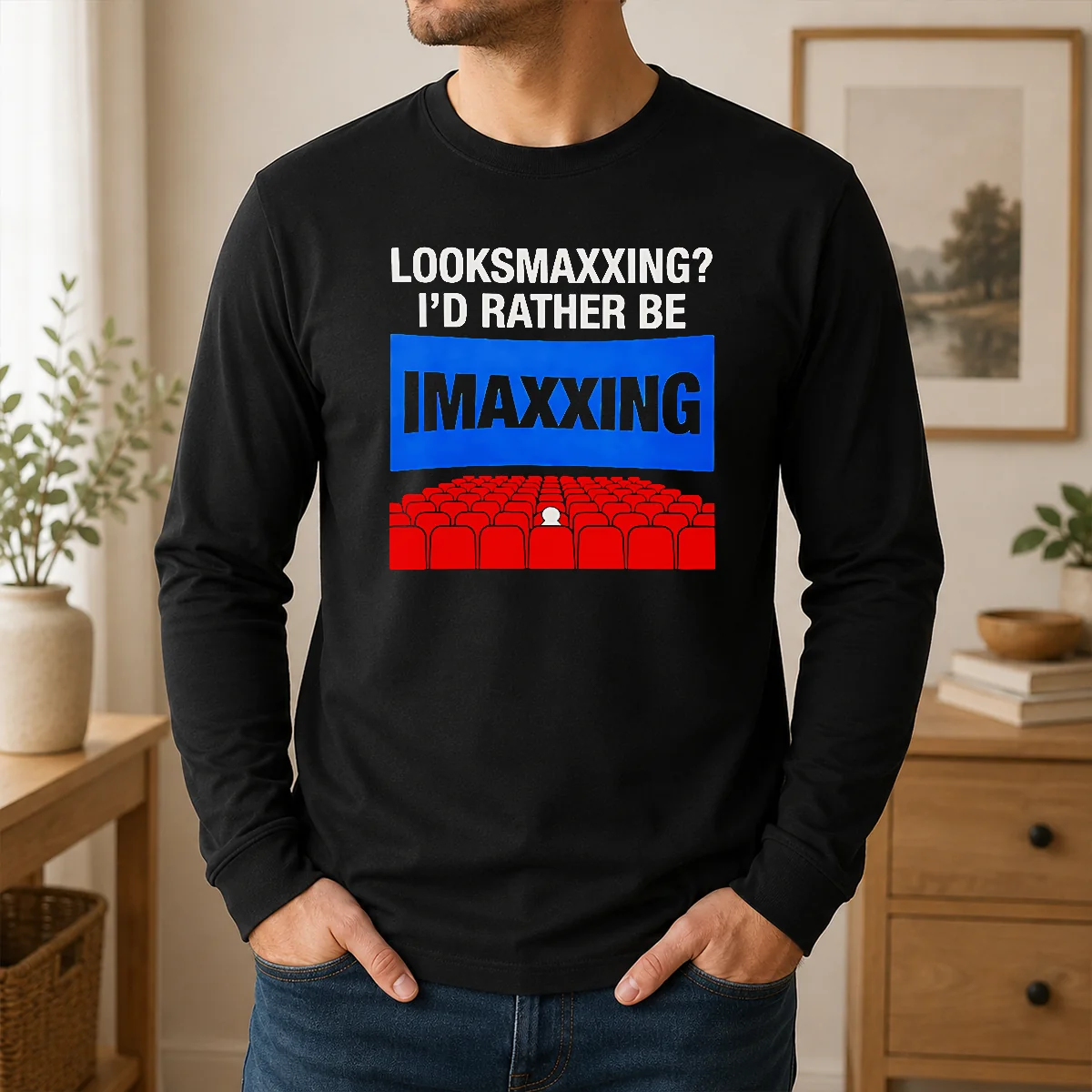 Pretty Looksmaxxing I'D Rather Be Imaxxing Shirt - Image 6