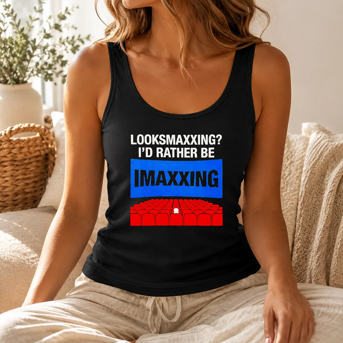 Pretty Looksmaxxing I'D Rather Be Imaxxing Shirt - Image 3