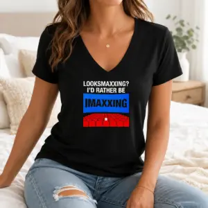 Alternative view of Pretty Looksmaxxing I'D Rather Be Imaxxing Shirt