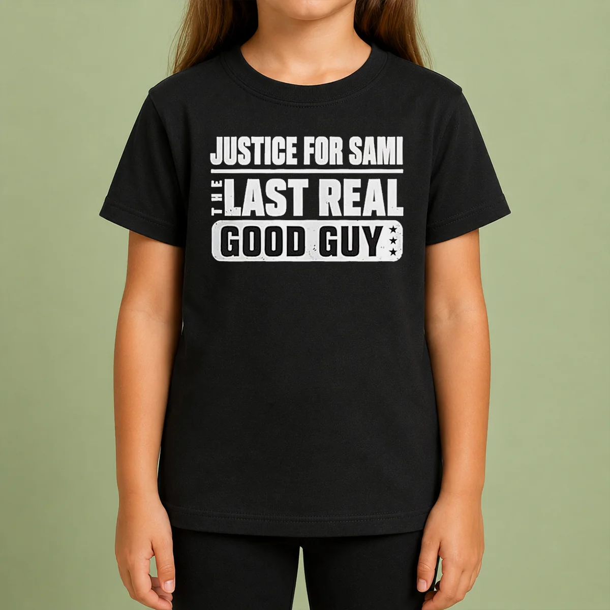 Funny Justice For Sami The Last Real Good Guy Text Shirt - Image 9