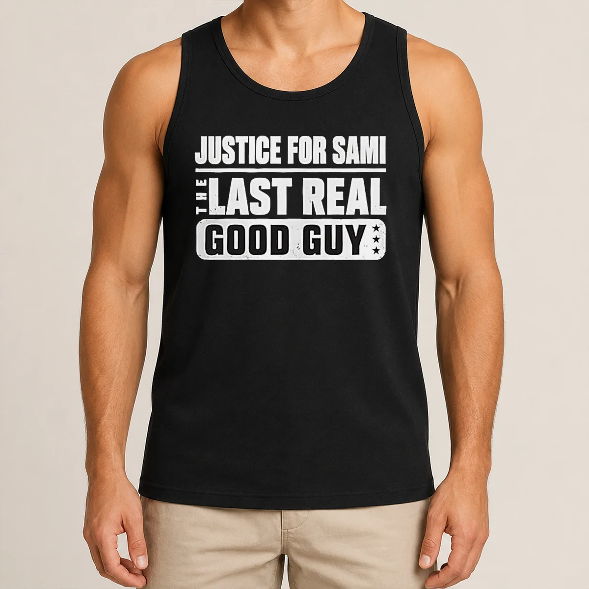 Funny Justice For Sami The Last Real Good Guy Text Shirt - Image 3