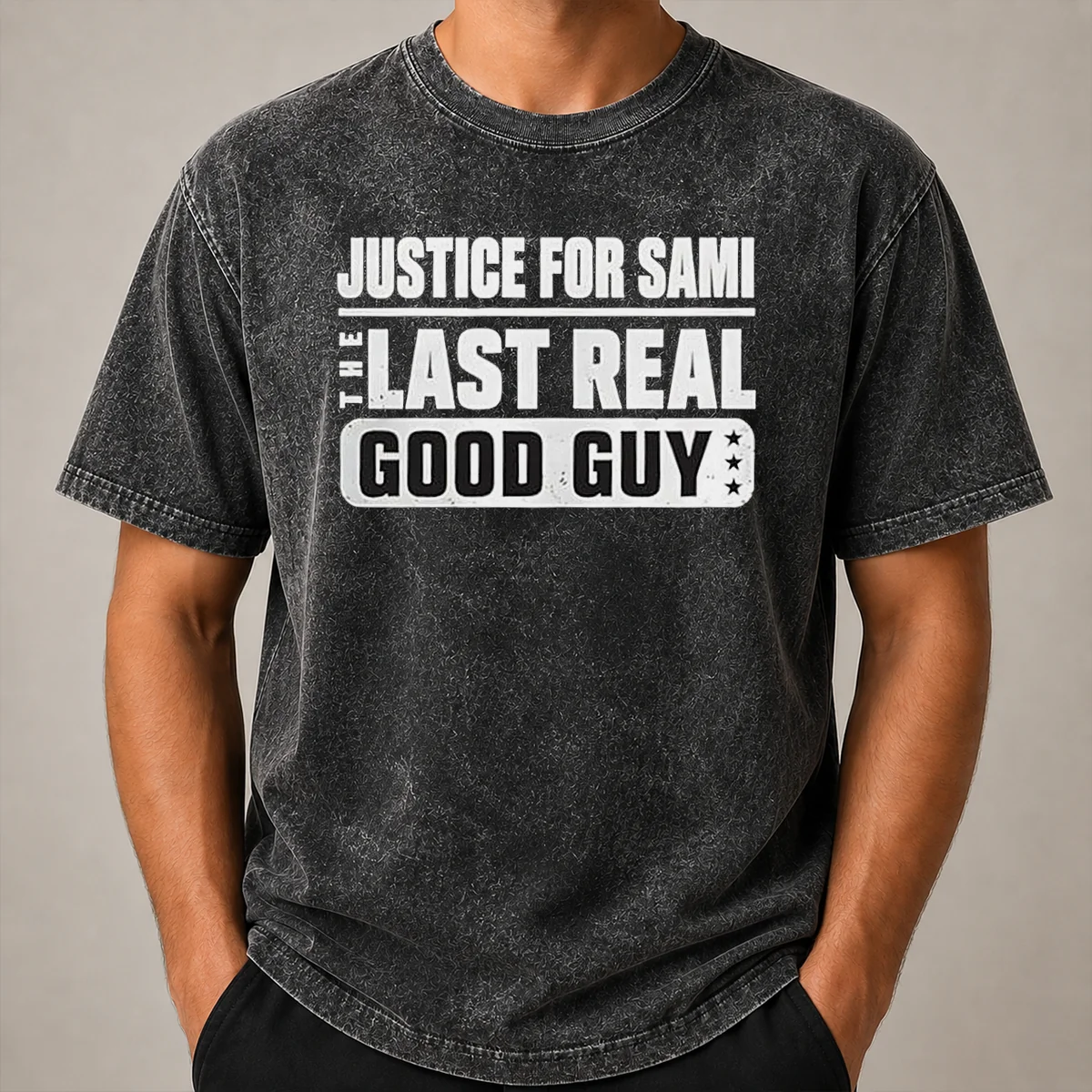 Funny Justice For Sami The Last Real Good Guy Text Shirt - Image 8
