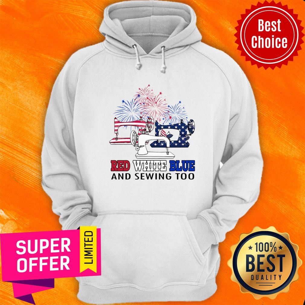 Red White Blue And Sewing Too Shirt - Image 5