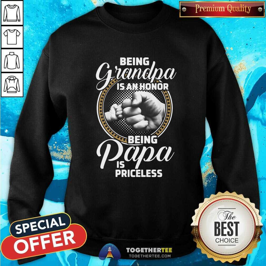 Nice St Patricks Day Being Grandpa Is An Honor Being Papa Is Priceless Shirt - Image 4