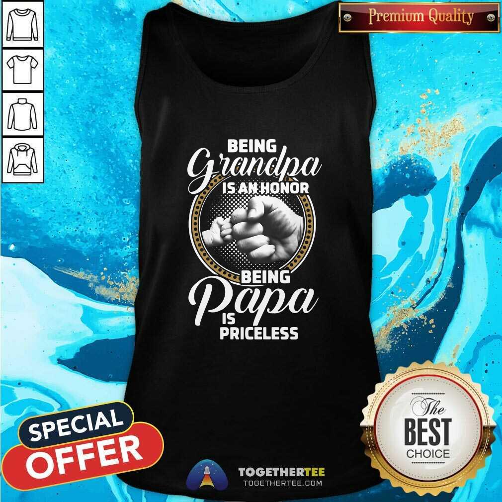 Nice St Patricks Day Being Grandpa Is An Honor Being Papa Is Priceless Shirt - Image 3