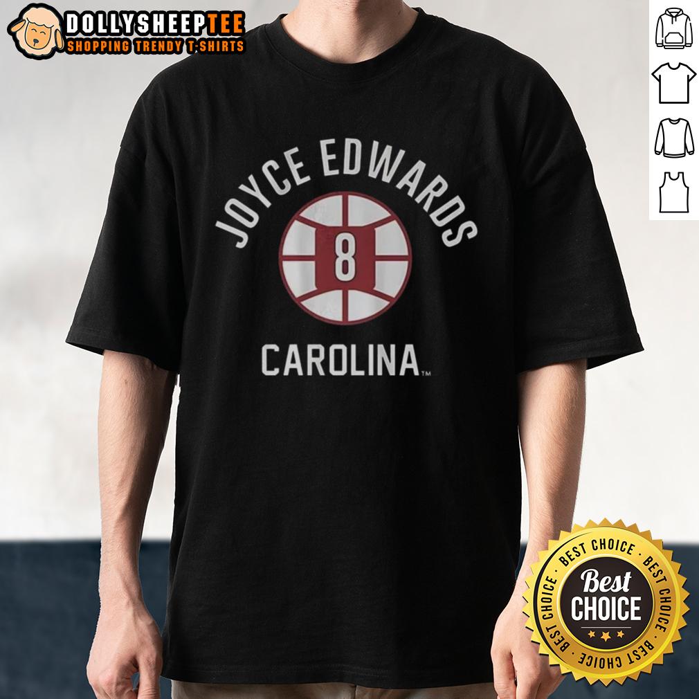 Official Joyce Edwards South Carolina Gamecocks Basketball Name And Number Ball 8 T-Shirt