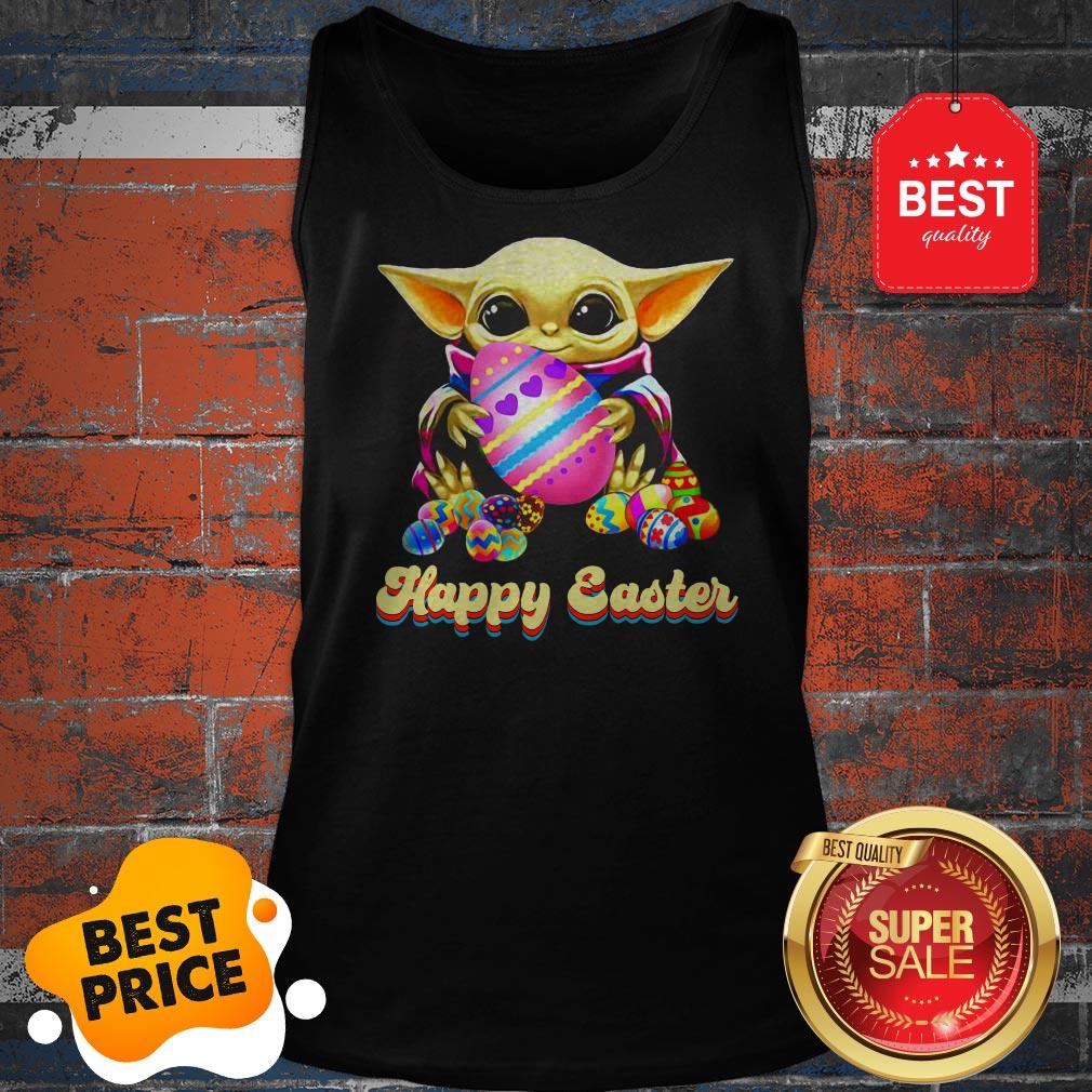 Lovely Happy Easter Baby Yoda Hug Easter Egg Shirt - Image 3