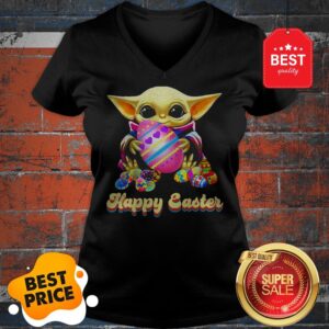 Alternative view of Lovely Happy Easter Baby Yoda Hug Easter Egg Shirt