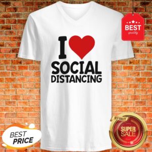 Alternative view of Pretty I Love Social Distancing Shirt