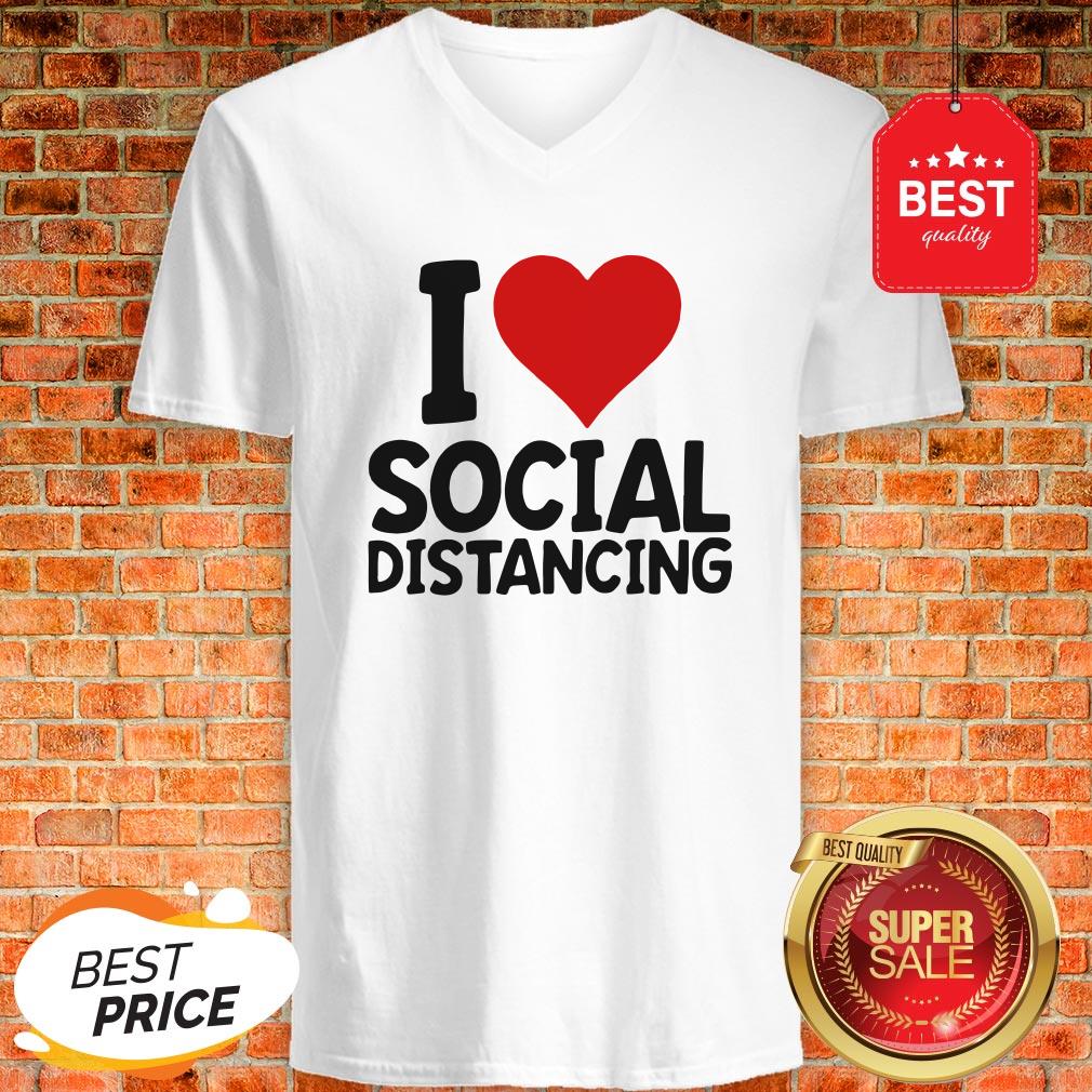 Pretty I Love Social Distancing Shirt - Image 2