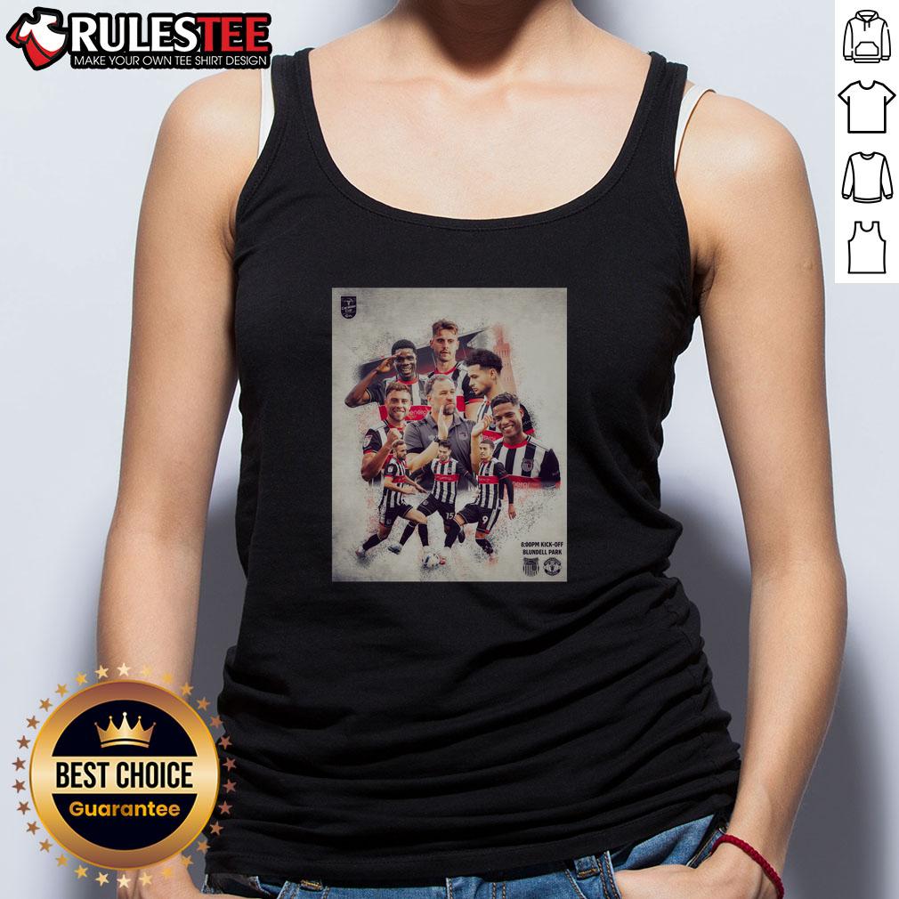 Nice Grimsby Town Soccer Player T-Shirt - Image 4
