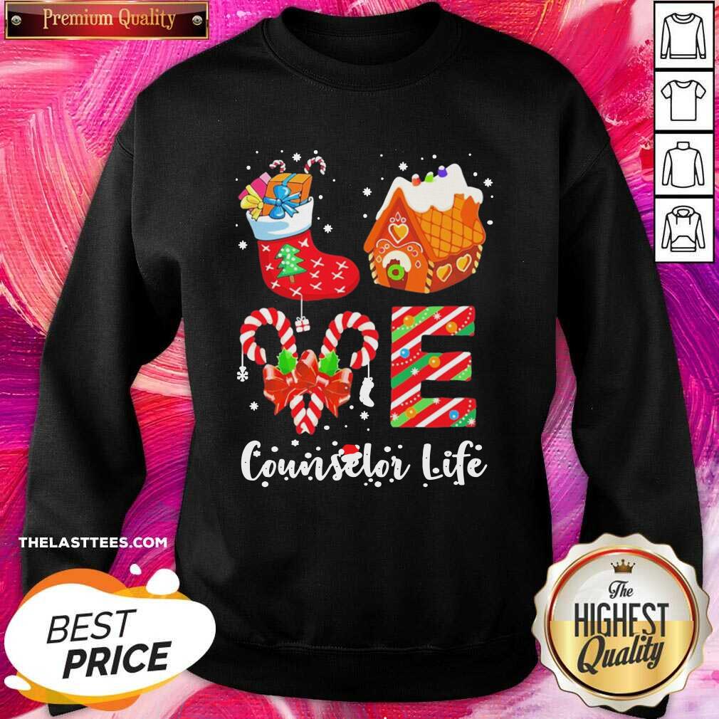 Pretty Socks House Counselor Life Merry Christmas Shirt - Image 4
