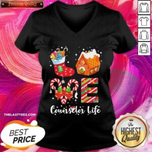 Alternative view of Pretty Socks House Counselor Life Merry Christmas Shirt