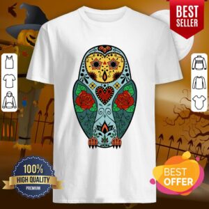 Sugar Skull Barn Owl Day Of The Dead Shirt