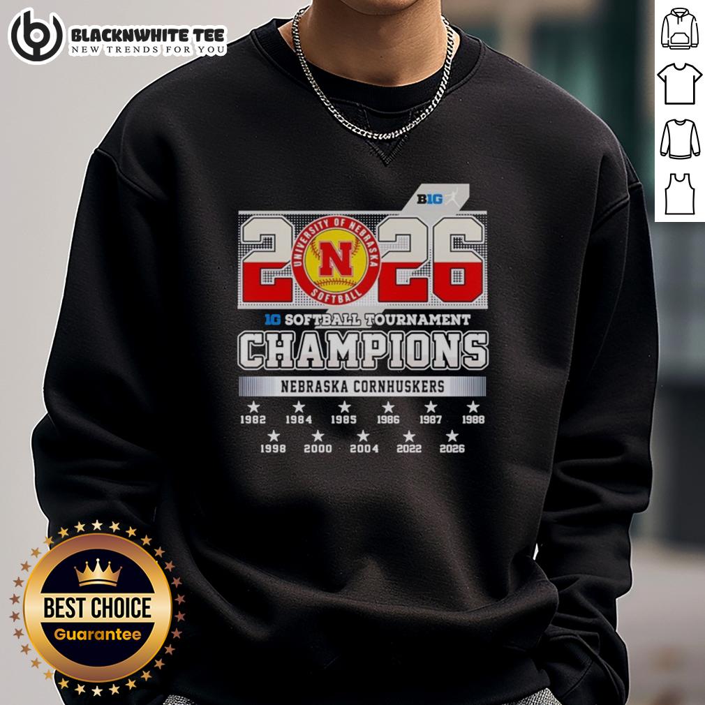 Premium Nebraska Cornhuskers 2026 Big Ten Softball Tournament Champions T-Shirt - Image 5