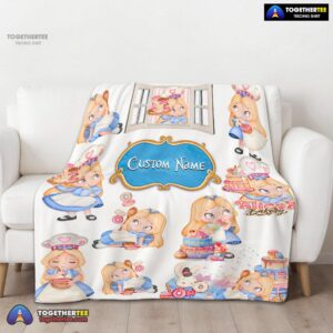 Alternative view of Official Disney Alice Baking Alice In Wonderland Cake Blanket Fleece Customized Blanket