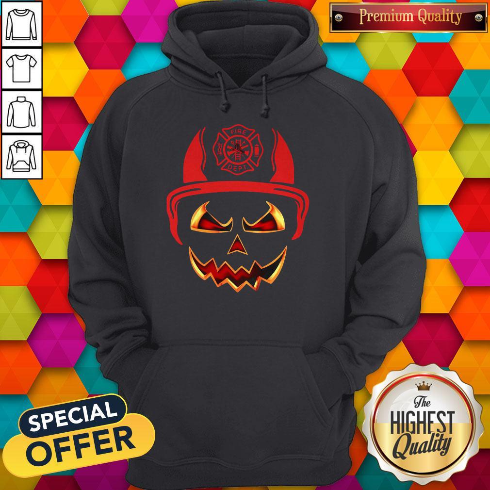 Happy Halloween Skull Firefighter Shirt - Image 4