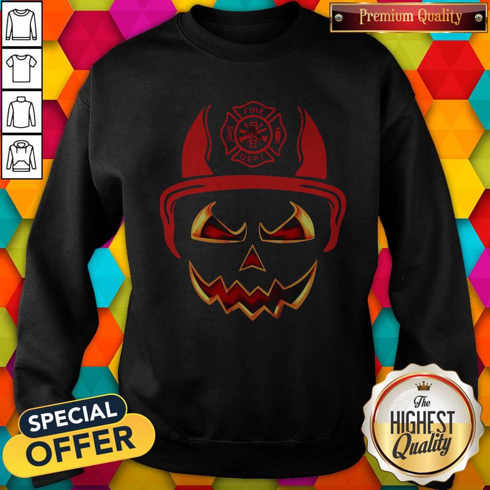 Happy Halloween Skull Firefighter Shirt - Image 5